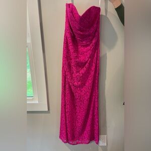 David’s Bridal Lace Strapless Maxi Dress - Prom